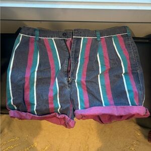 Vintage Stripe Colorful Levi Shorts